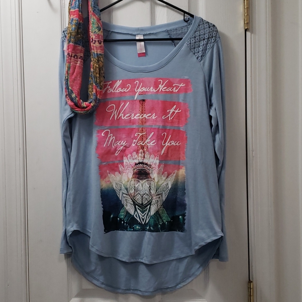 Follow your heart graphic shirt